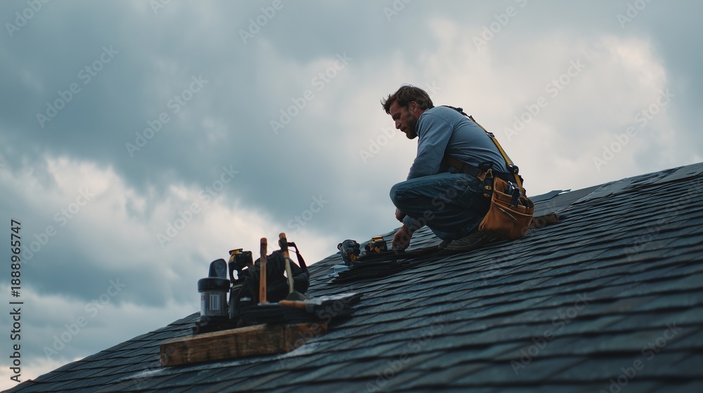 Classic Roof & Attic team at work on an Edmonton home