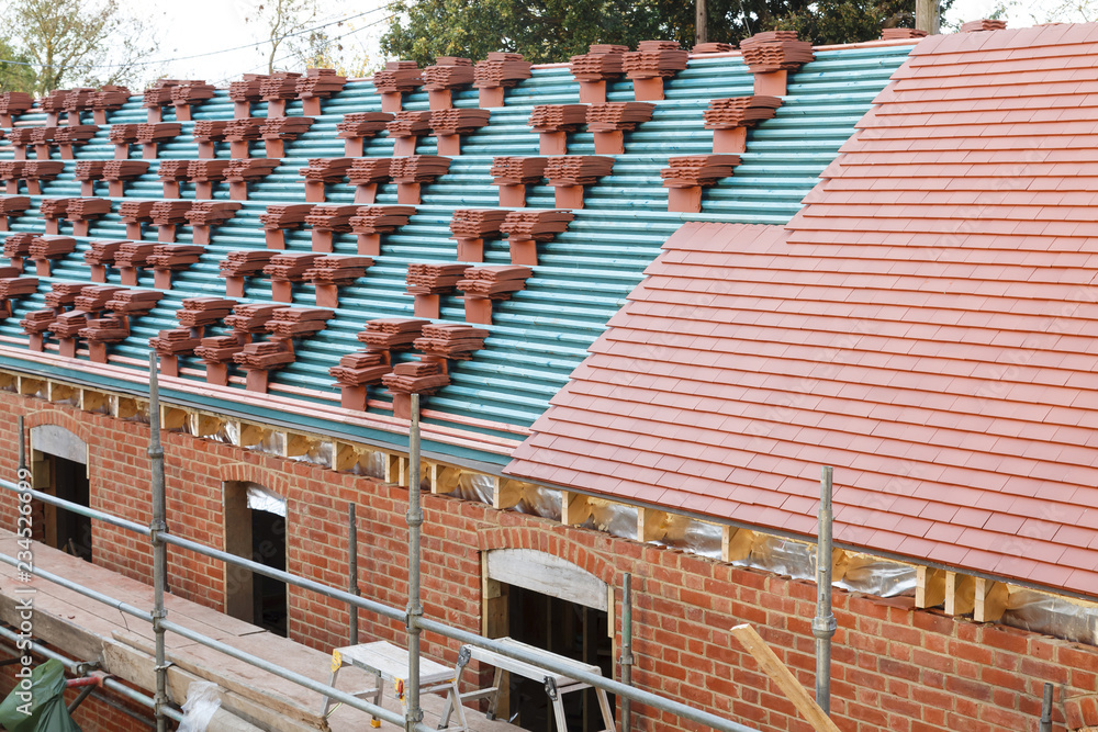 New residential roof installation